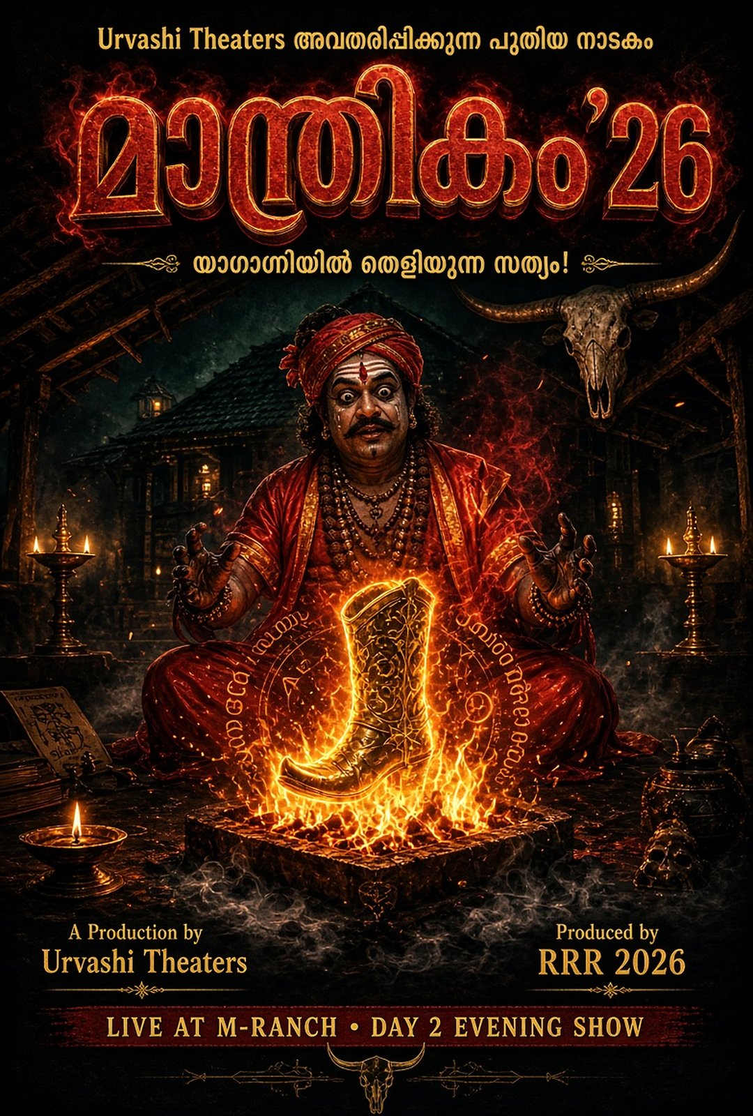 Manthrikam '26 poster — Day 2 evening show